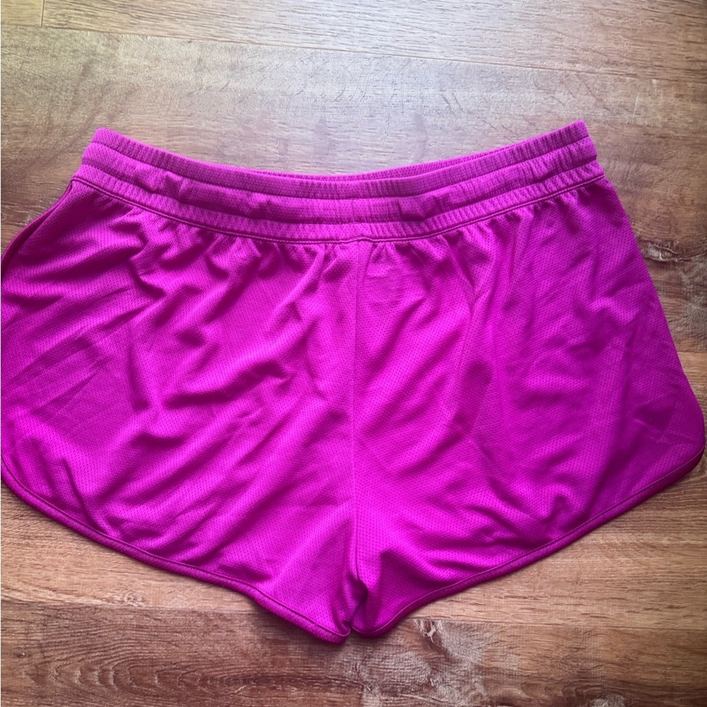 Under Armour Women's Fuchsia Athletic Shorts - Picture 3 of 4